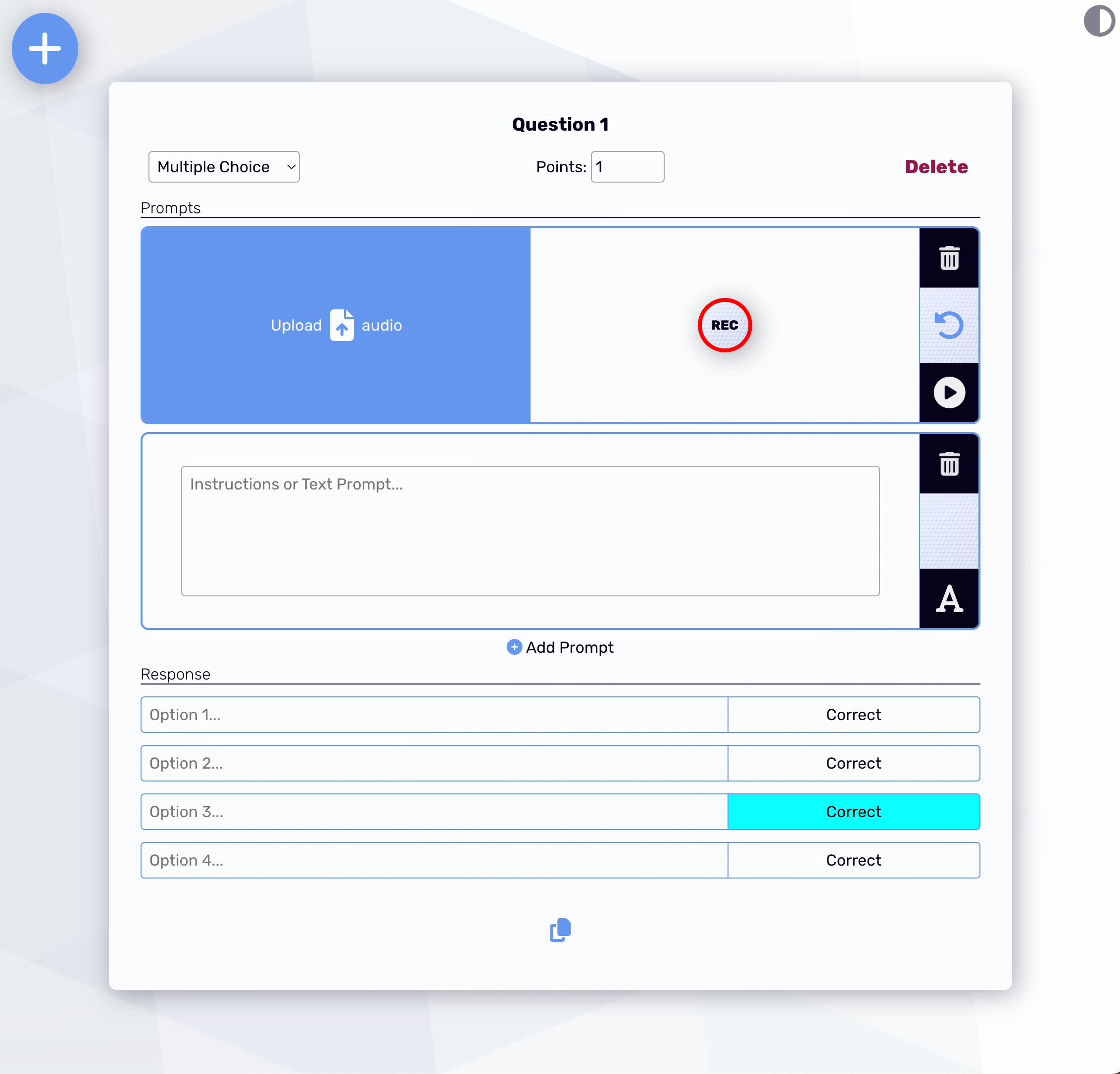 custom quizlet question